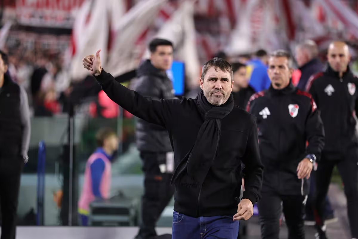 Coudet elogiou o jogo do River e falou sobre as lesões de Driusi, Montiel e Moreno.