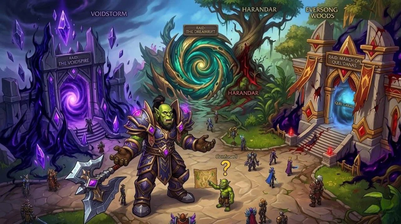 Dreamrift, March Quel’Dan ou Voidspire? O que escolher no World of Warcraft