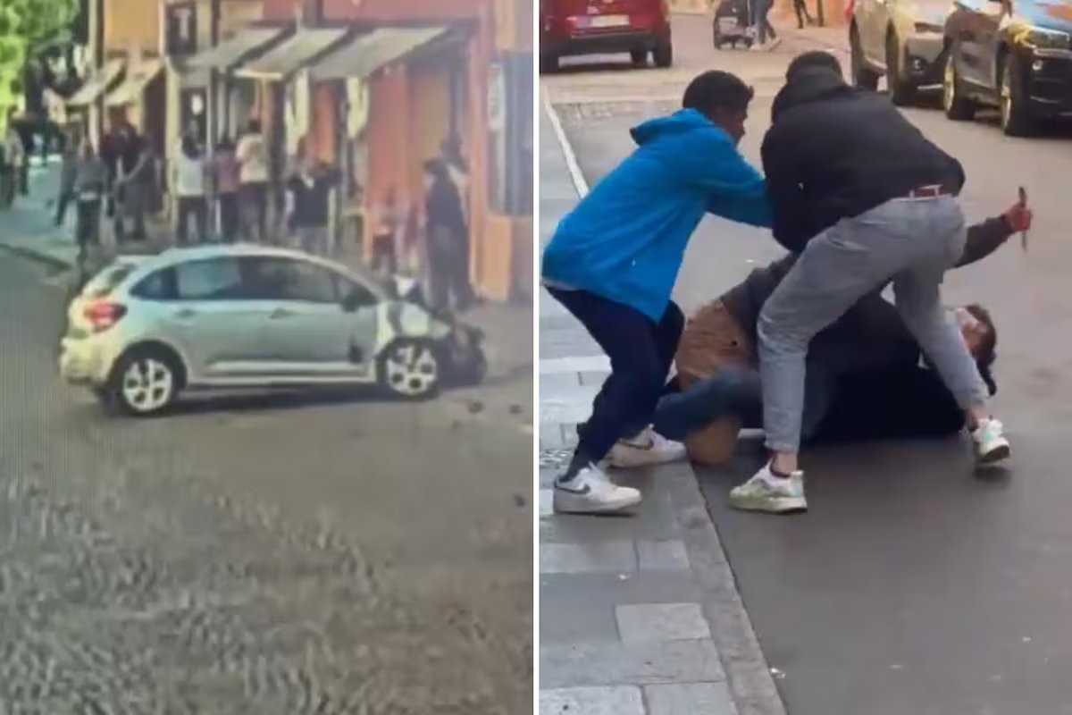 Imagens chocantes do momento em que dezenas de pessoas foram atropeladas e uma esfaqueada na Itália