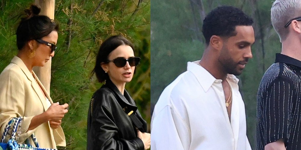 Lily Collins, Ashley Park e Lucien Laviscount são vistos durante o intervalo do final da temporada de ‘Emily In Paris’ em Mykonos – Just Jared – Celebrity News & Gossip