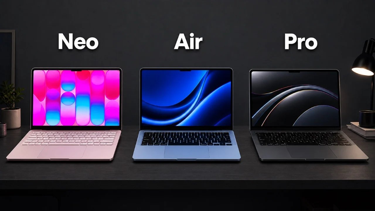 MacBook Neo x Air x Pro: qual você deve comprar? (2026)