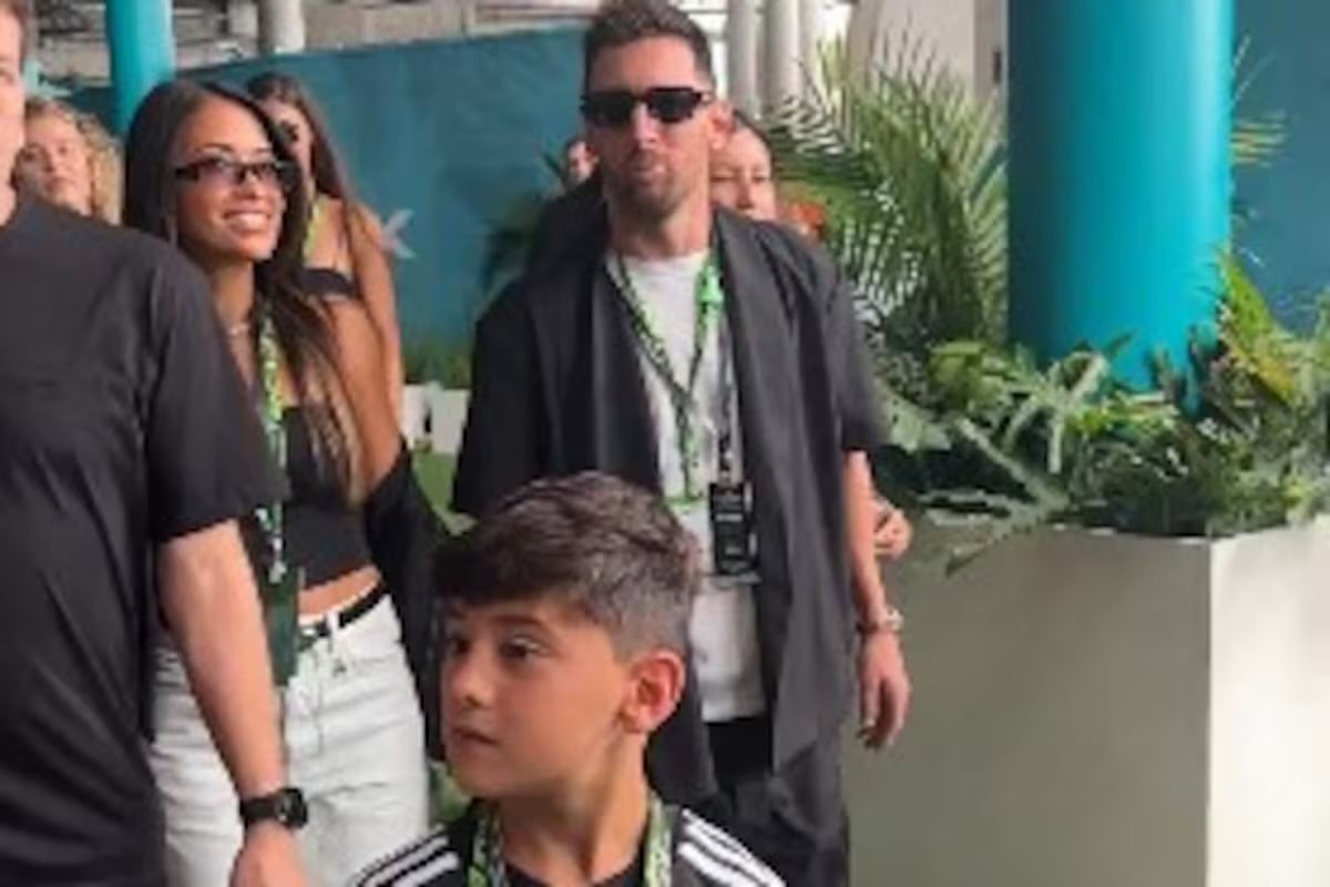 Messi foi com a família ver Colapinto no GP de Fórmula 1 de Miami