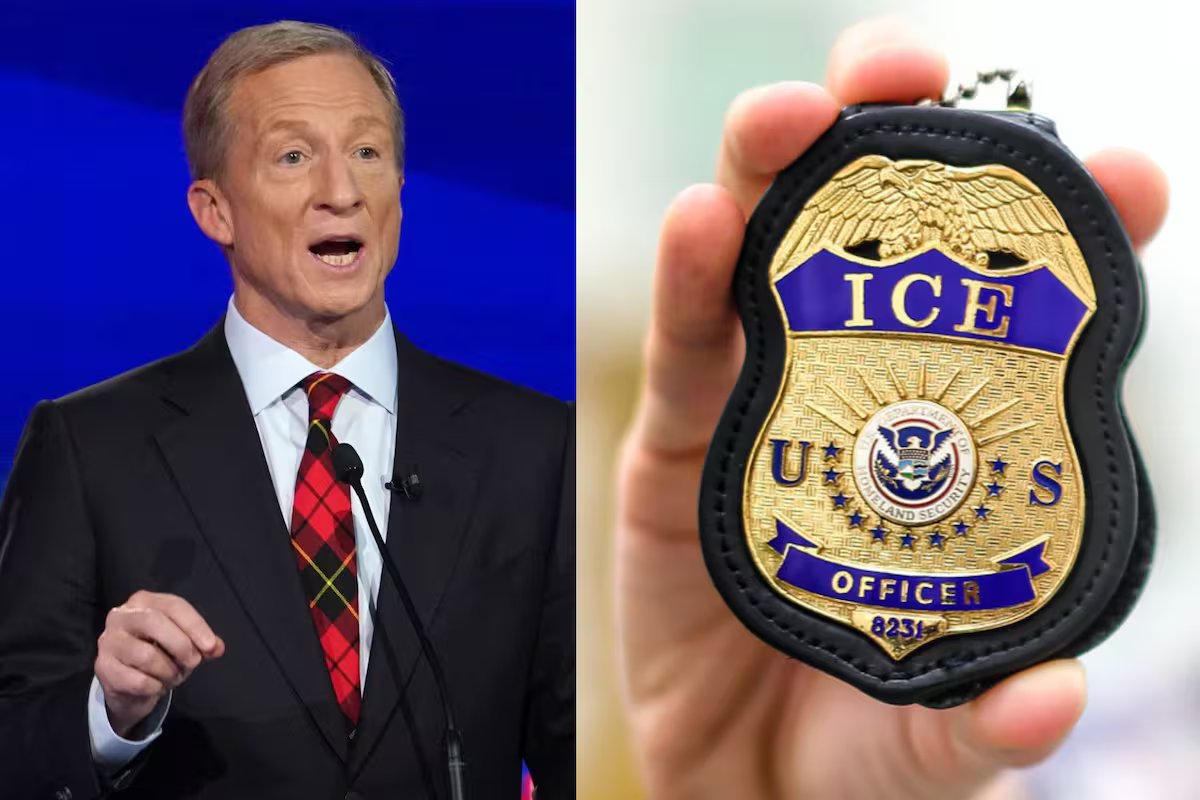 O arrependimento do candidato da Califórnia, Tom Steyer, por financiar centros ICE. “Cometemos um erro”