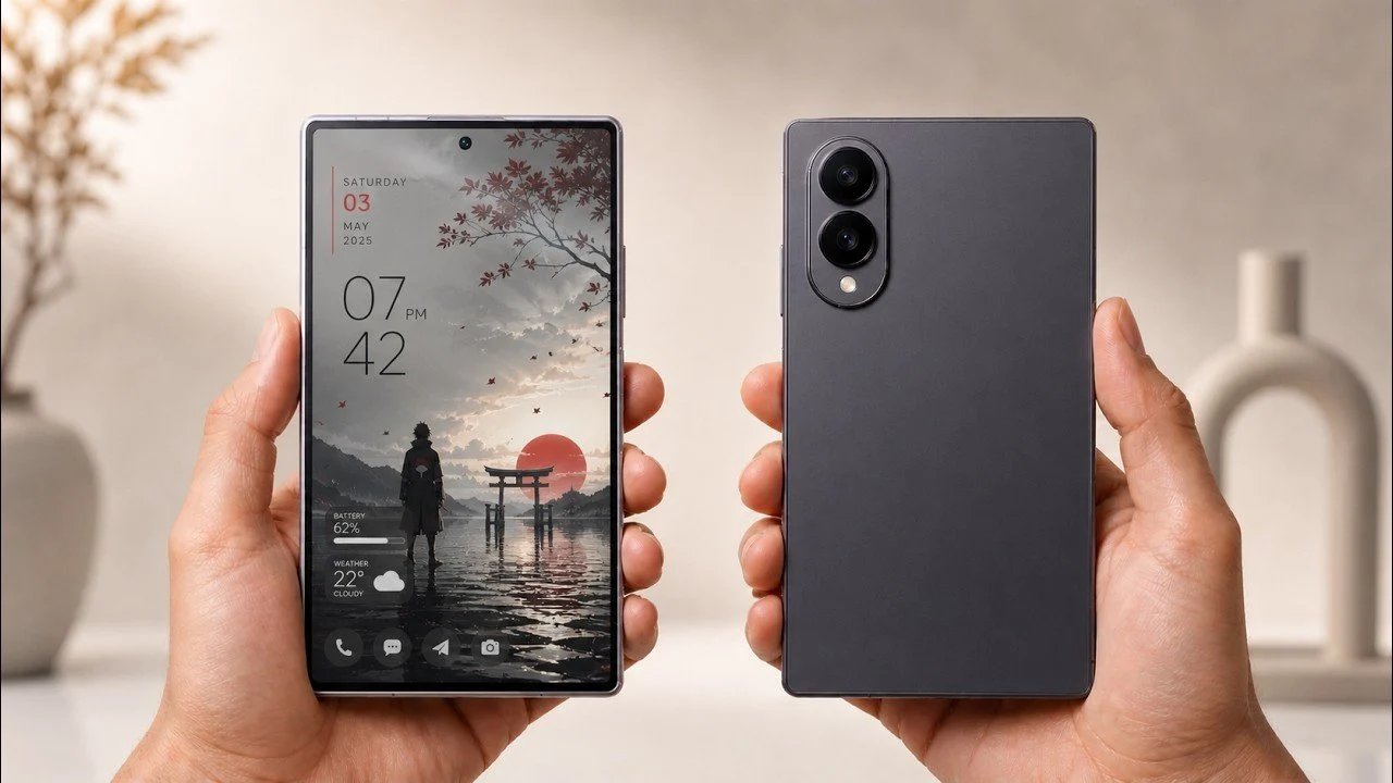O extenso design do Samsung Galaxy Z Fold 8 vazou por meio de uma única UI 9