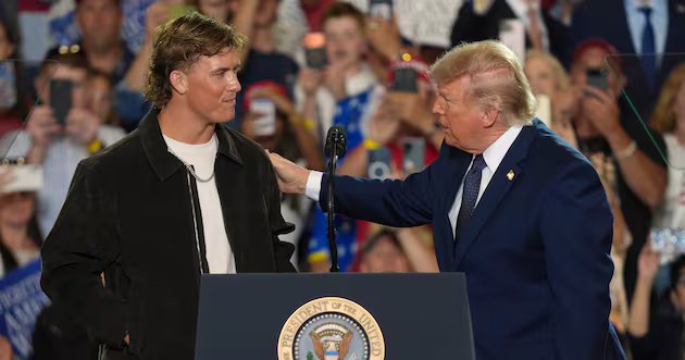O quarterback da NFL Jackson Dart e Harbaugh sobre a introdução de Donald Trump – Deseret News