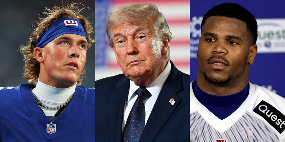 O quarterback do Giants, Jaxson Dart, apoia Trump no comício, o companheiro de equipe Abdul Carter o critica – Just Jared – Celebrity News & Gossip