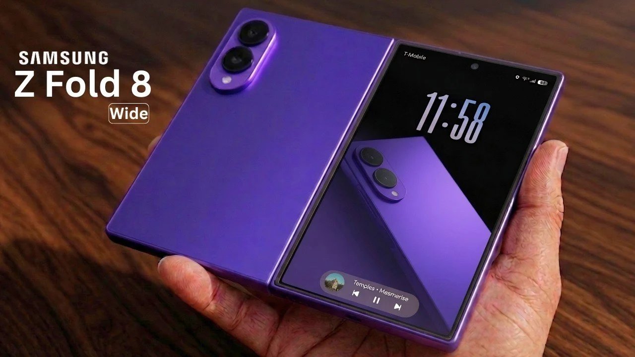 Primeiro, olhe para o Samsung Galaxy Z Fold 8 Wide.