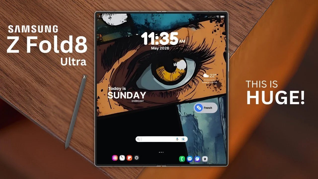 Samsung Z Fold 8 Ultra elimina rugas e prolonga a vida útil da bateria