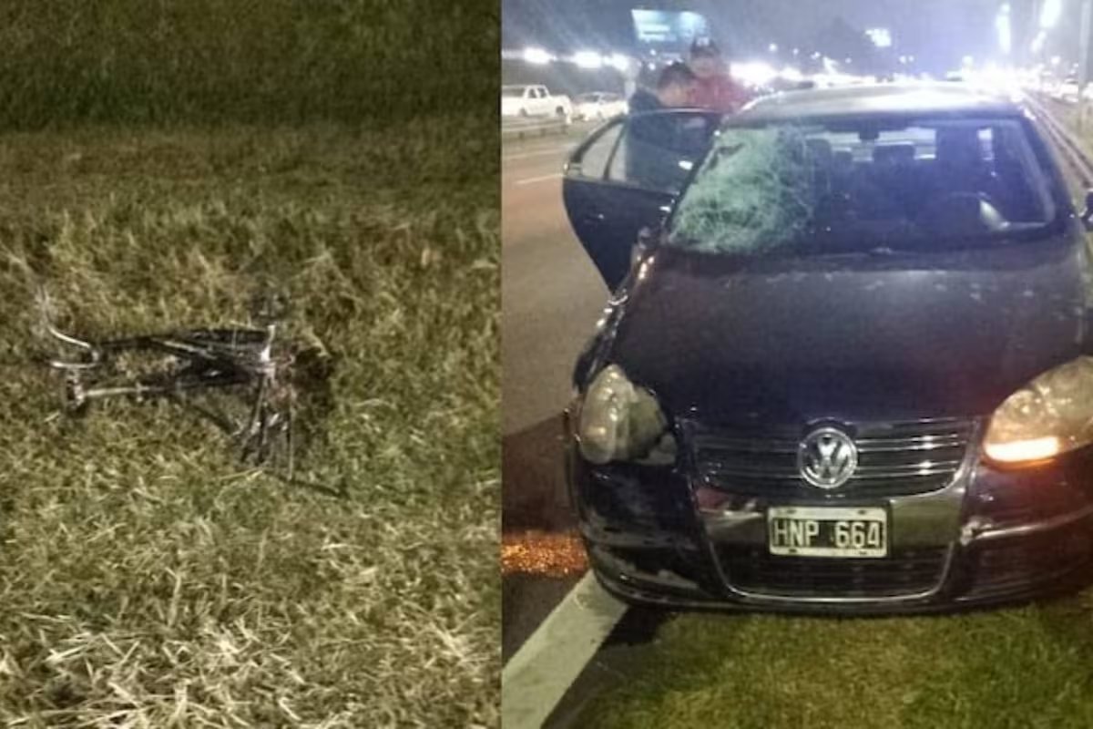 Uma criança que andava de bicicleta na coletoria Panamericana morreu. ele desceu para a estrada principal e foi atingido por um acidente.