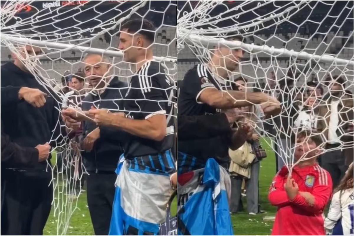 “Você quer que cortemos os canos?” O momento engraçado de Dibu Martinez com sua família após a conquista do título com o Aston Villa