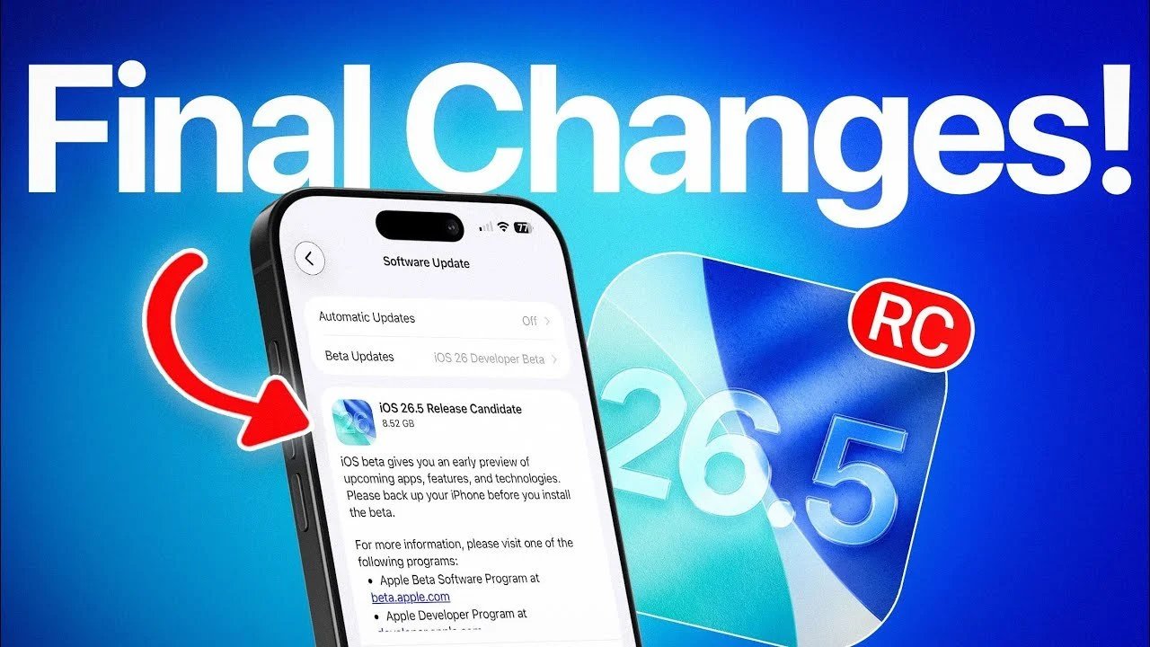 iOS 26.5 RC não funciona mais: Apple adiciona RCS criptografado e recursos de mapas