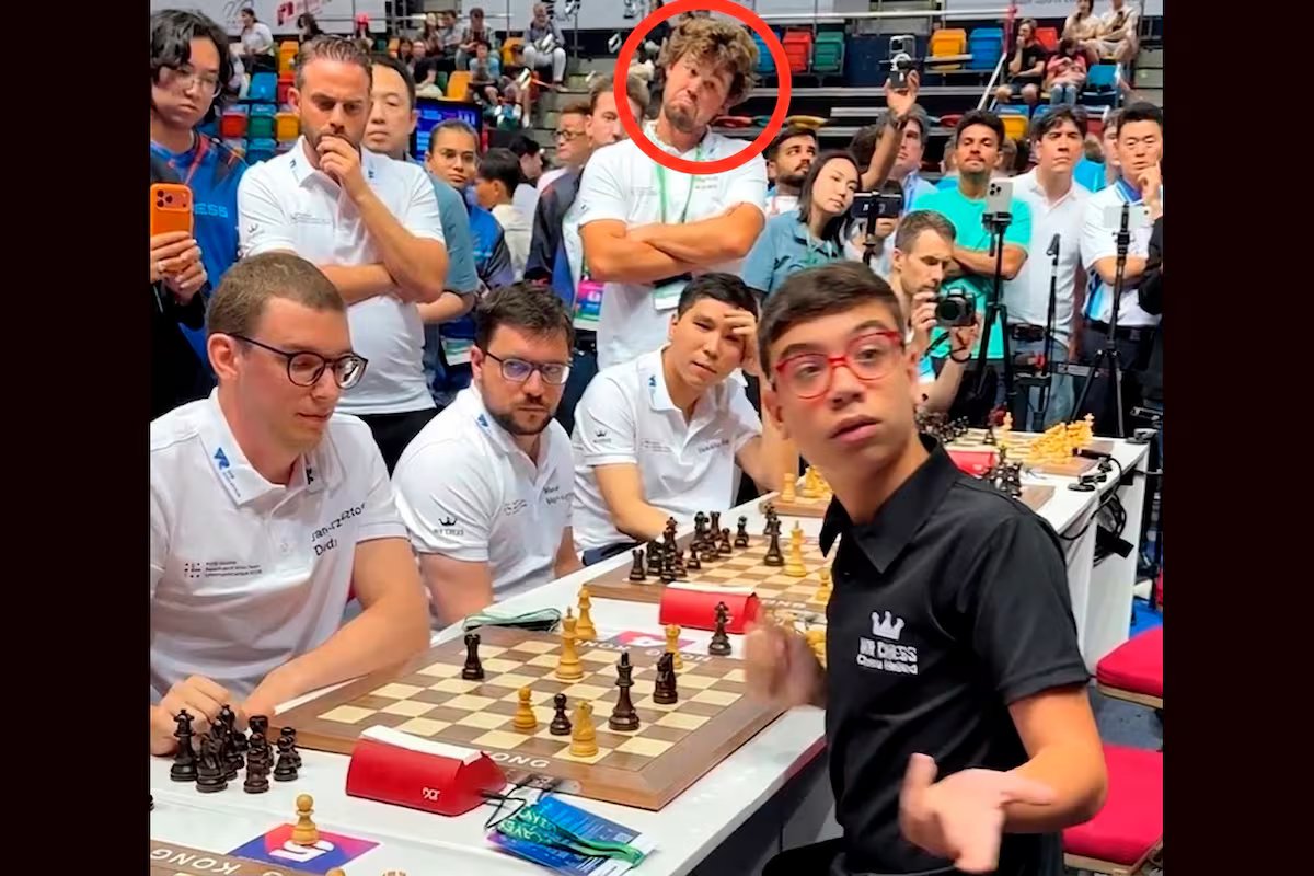 A reação de Faustino Oro e Magnus Carlsen que se tornou viral em Hong Kong