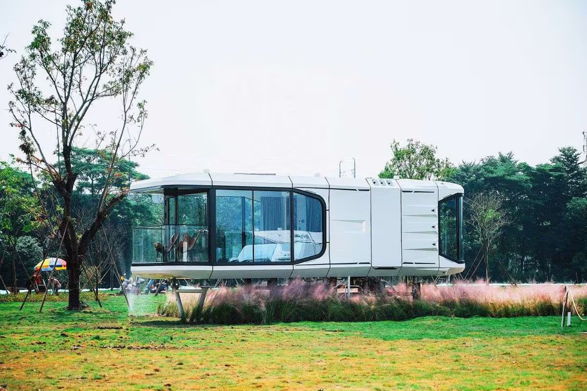 Casa pequena Glamni. Mini casas chinesas que ficam em qualquer terreno