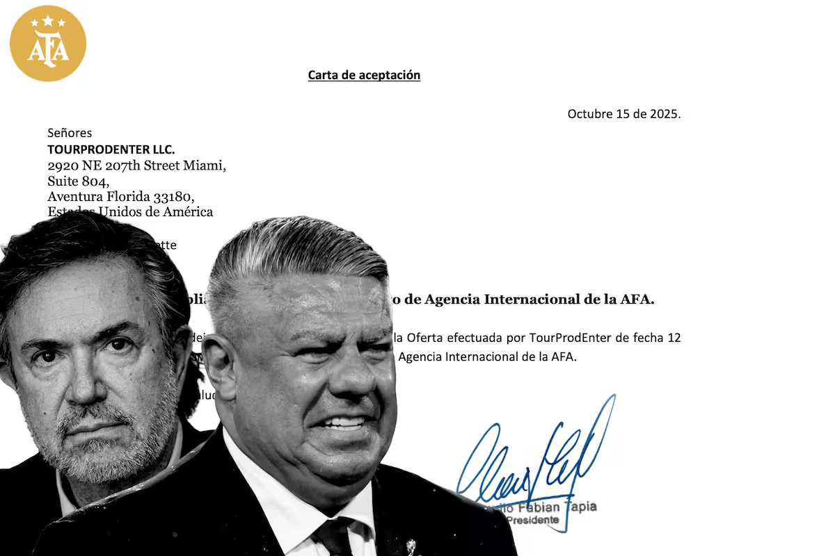 Chiqui Tapia estendeu discretamente o contrato da AFA com a empresa de Faroni até 2030 e expandiu os seus poderes.