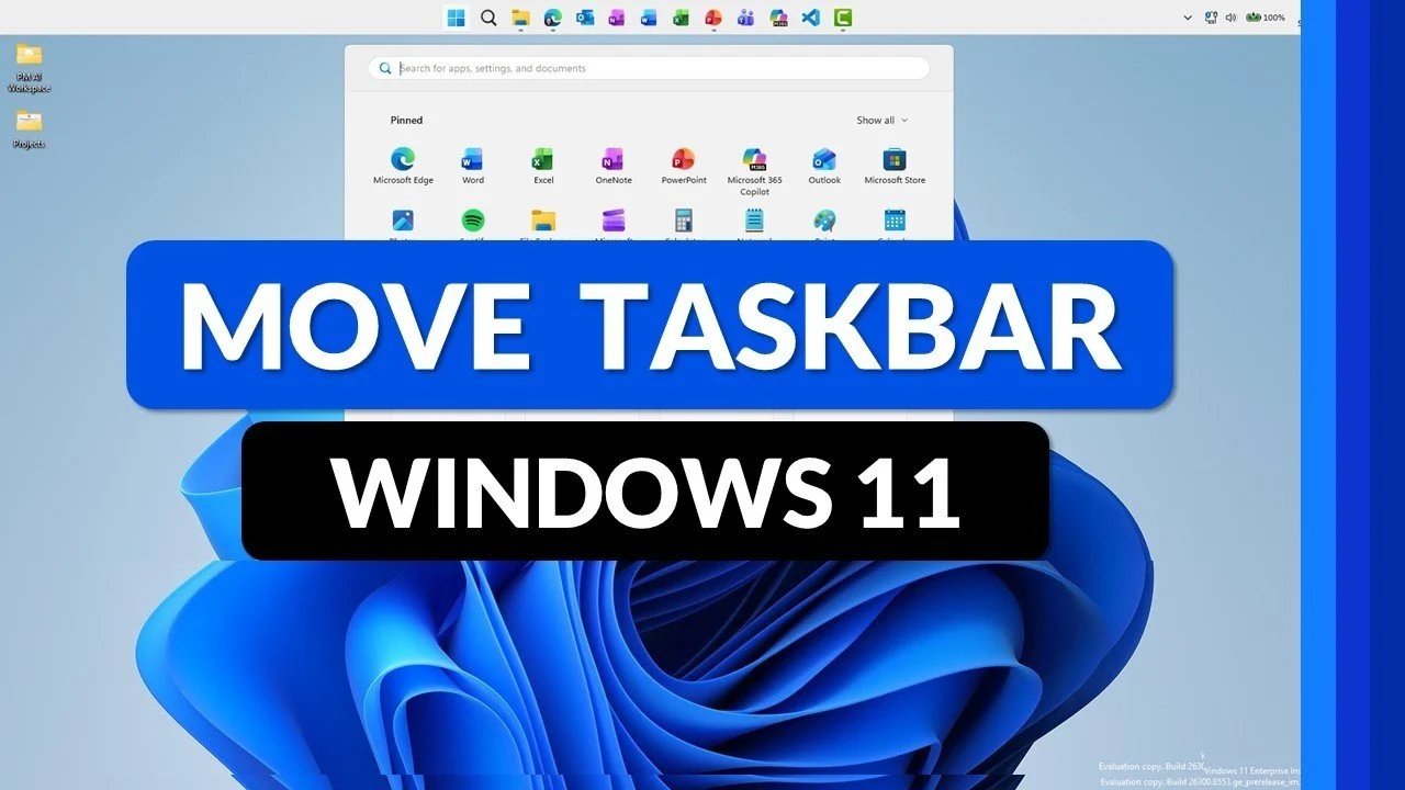 Como mover a barra de tarefas do Windows 11