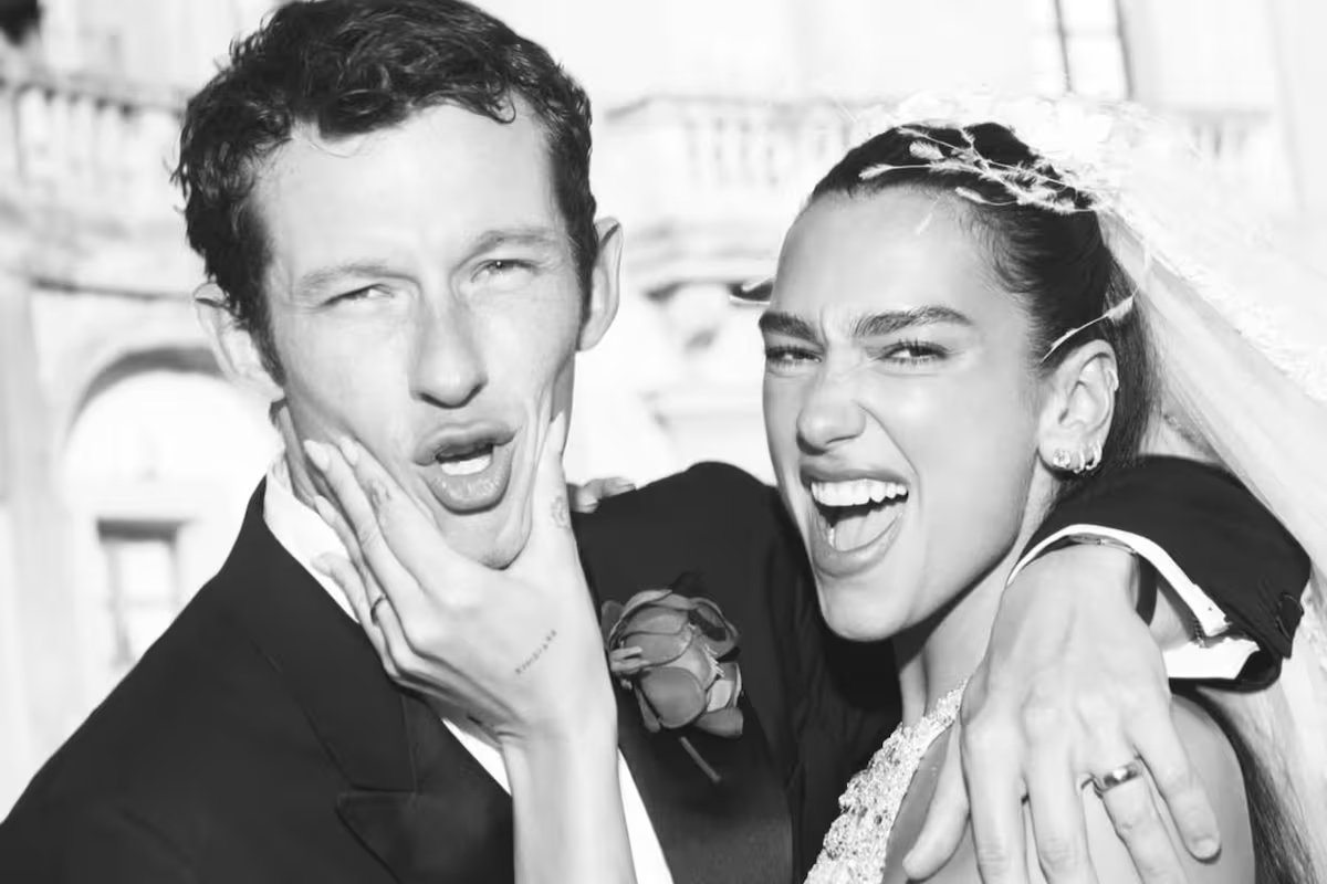 Dua Lipa revelou fotos inéditas de seu casamento com Calum Turner na Sicília