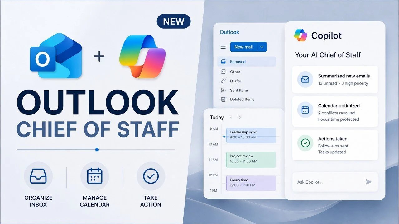 Guia de atualização de calendário e bate-papo do Outlook 2026 Copilot