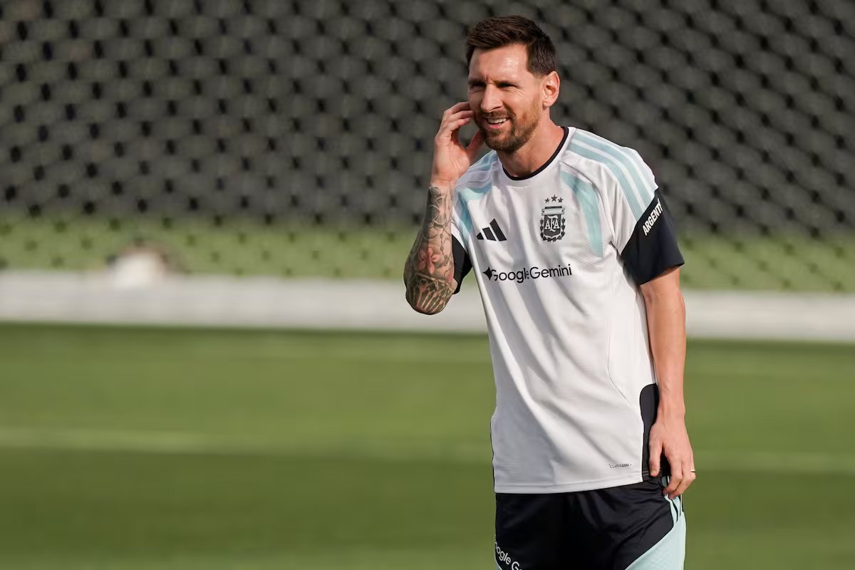 Messi treinou em Kansas City após o anúncio da família sobre a saúde de seu pai Jorge.