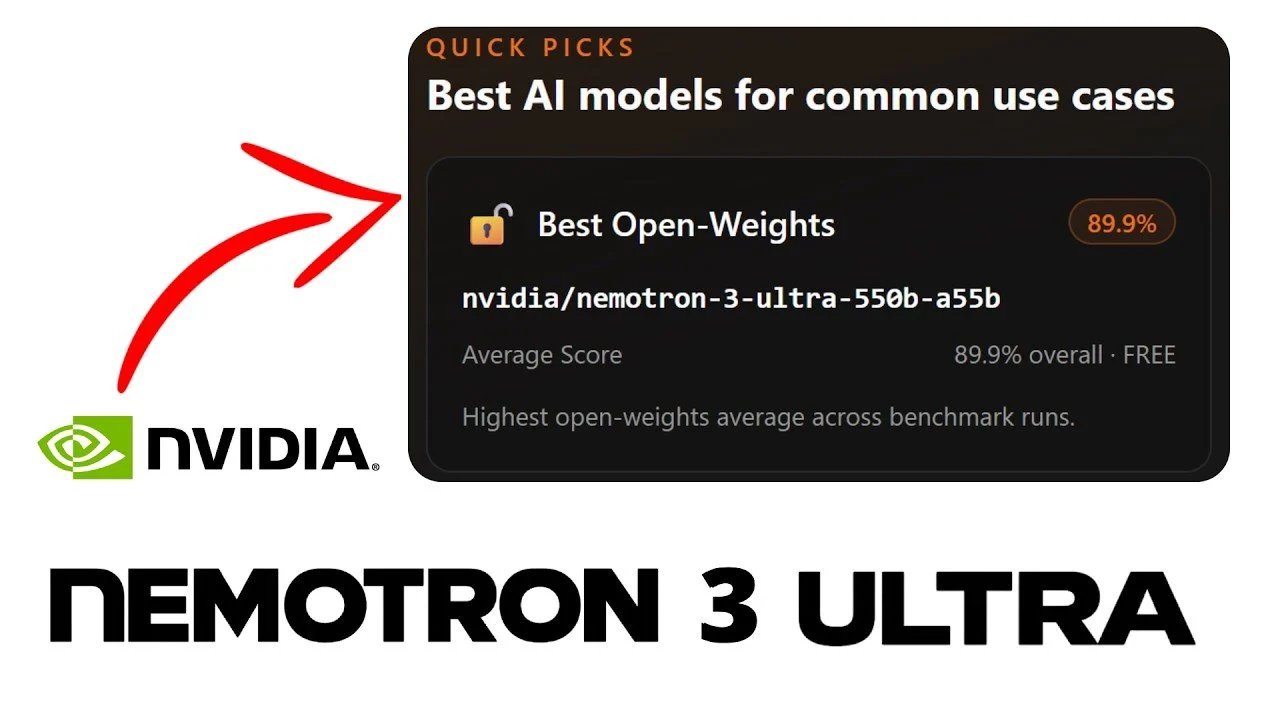 NVIDIA Nemotron 3 Ultra: Melhor IA de peso aberto 550B em 2026