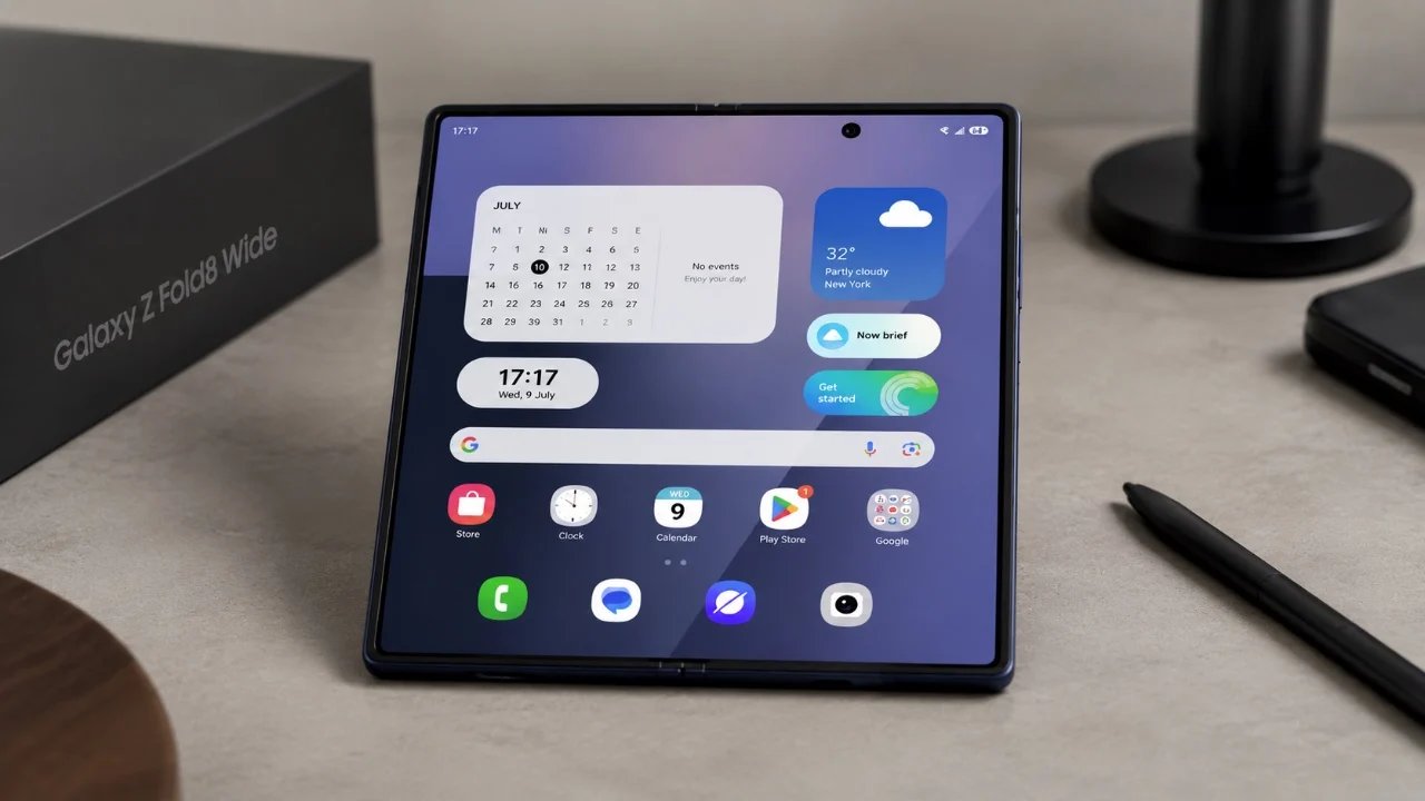 O Galaxy Z Fold 8 Wide possui câmera de 200 MP e Snapdragon.