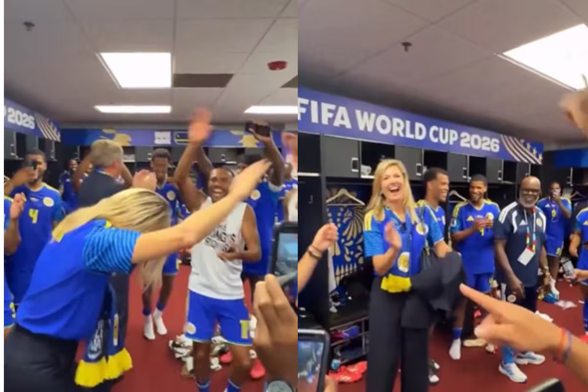 O Rei Máximo e Guilherme da Holanda comemoraram o empate em Curaçao dançando com os jogadores no vestiário.