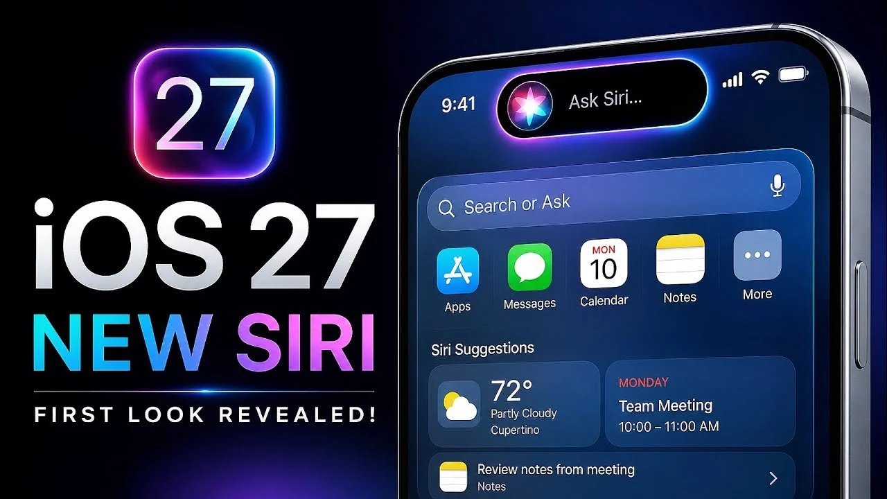 O Siri da Apple está recebendo uma grande atualização de IA no iOS 27 que vazou.