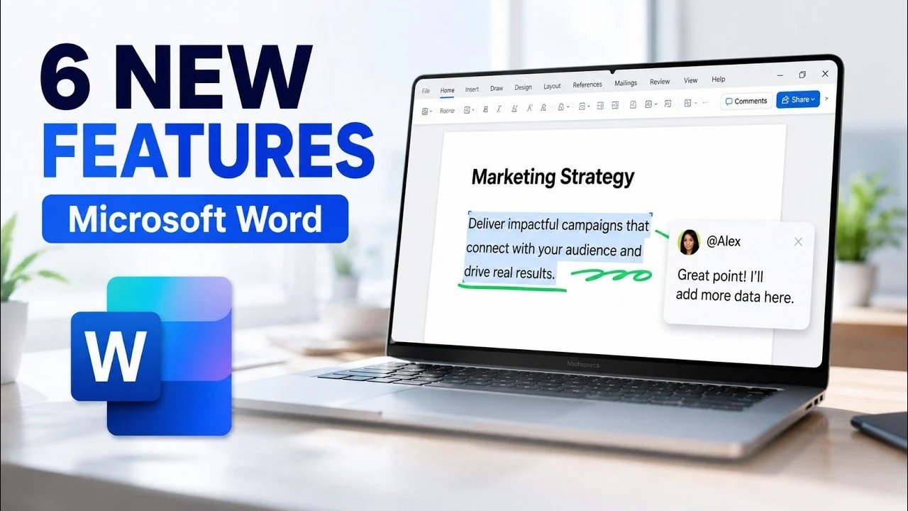 Os 6 principais novos recursos do Microsoft Word em 2026
