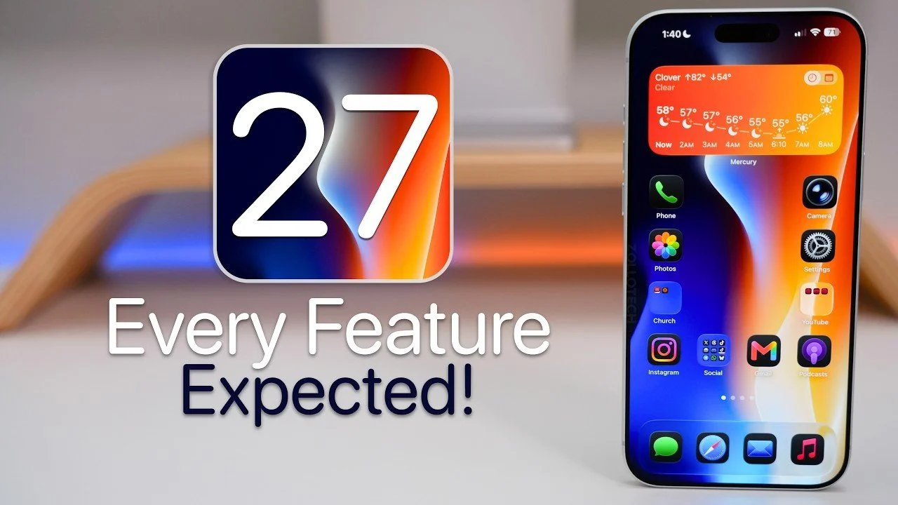 Os recursos esperados do iOS 27 incluem Siri 2.0, IA e tela dividida