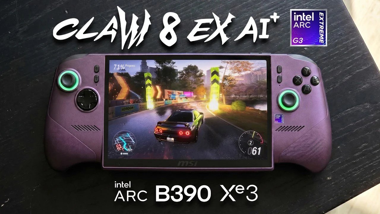 Primeira olhada do MSI Claw 8 EX AI +: portátil Intel Arc G3 Extreme