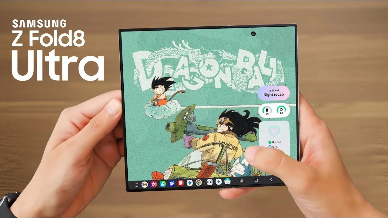 Samsung Galaxy Z Fold 8 Ultra corrige rugas na tela