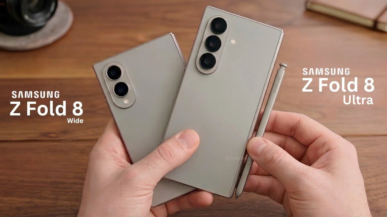 Série Galaxy Z Fold 8 revelada: modelos ultra e wide em comparação