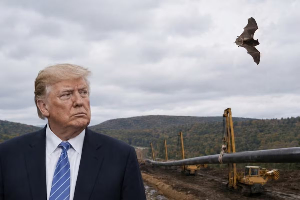 Trump vs. morcegos de Nova York. o gasoduto, que ameaça uma espécie em extinção;