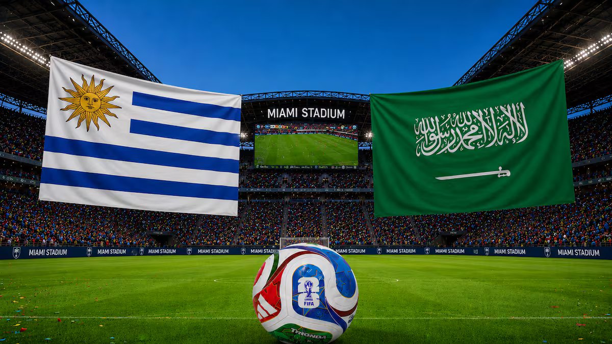 Uruguai x Arábia Saudita, AO VIVO pela Copa do Mundo de 2026. horas, televisão e formações