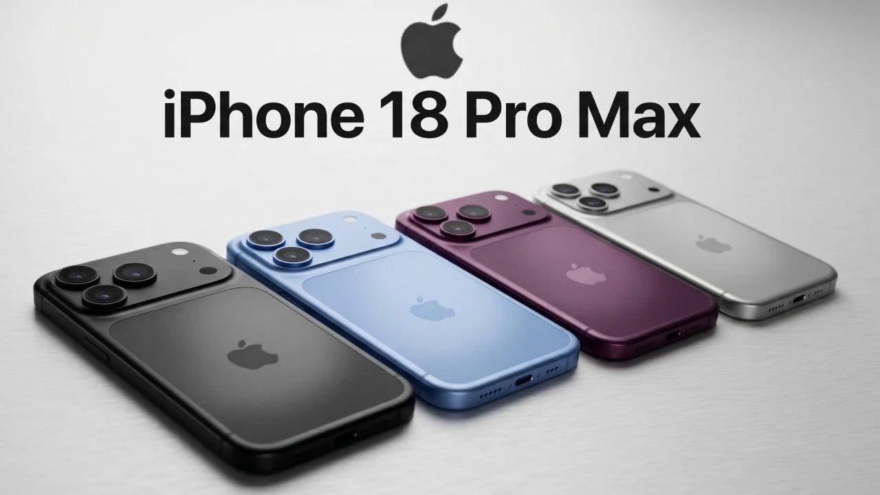 Vazamento do iPhone 18 Pro Max: A20 Pro, bateria maior, novas cores