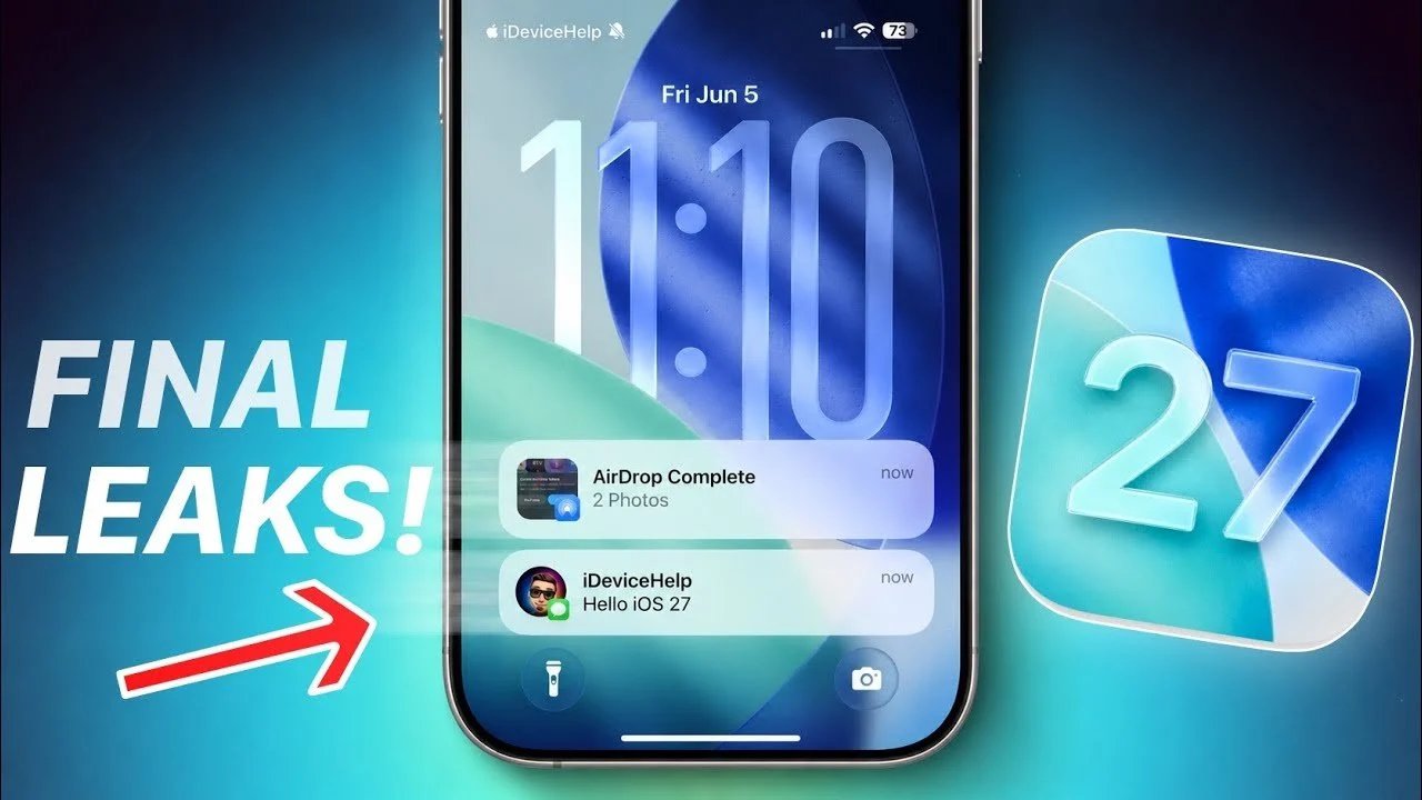 Vazamento final do iOS 27: redesenho da Siri e alterações de notificação