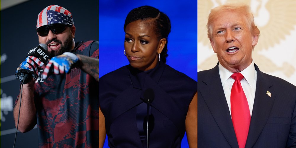 Veja a suposta reação de Donald Trump ao comentário falso de Josh Hokit sobre Michelle Obama no ‘UFC Freedom 250’ – Just Jared – Celebrity News & Gossip