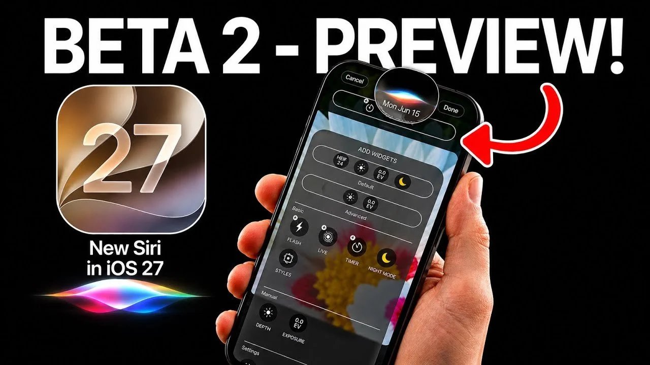 Visualização do Apple iOS 27: atualizações para Siri e controles de câmera